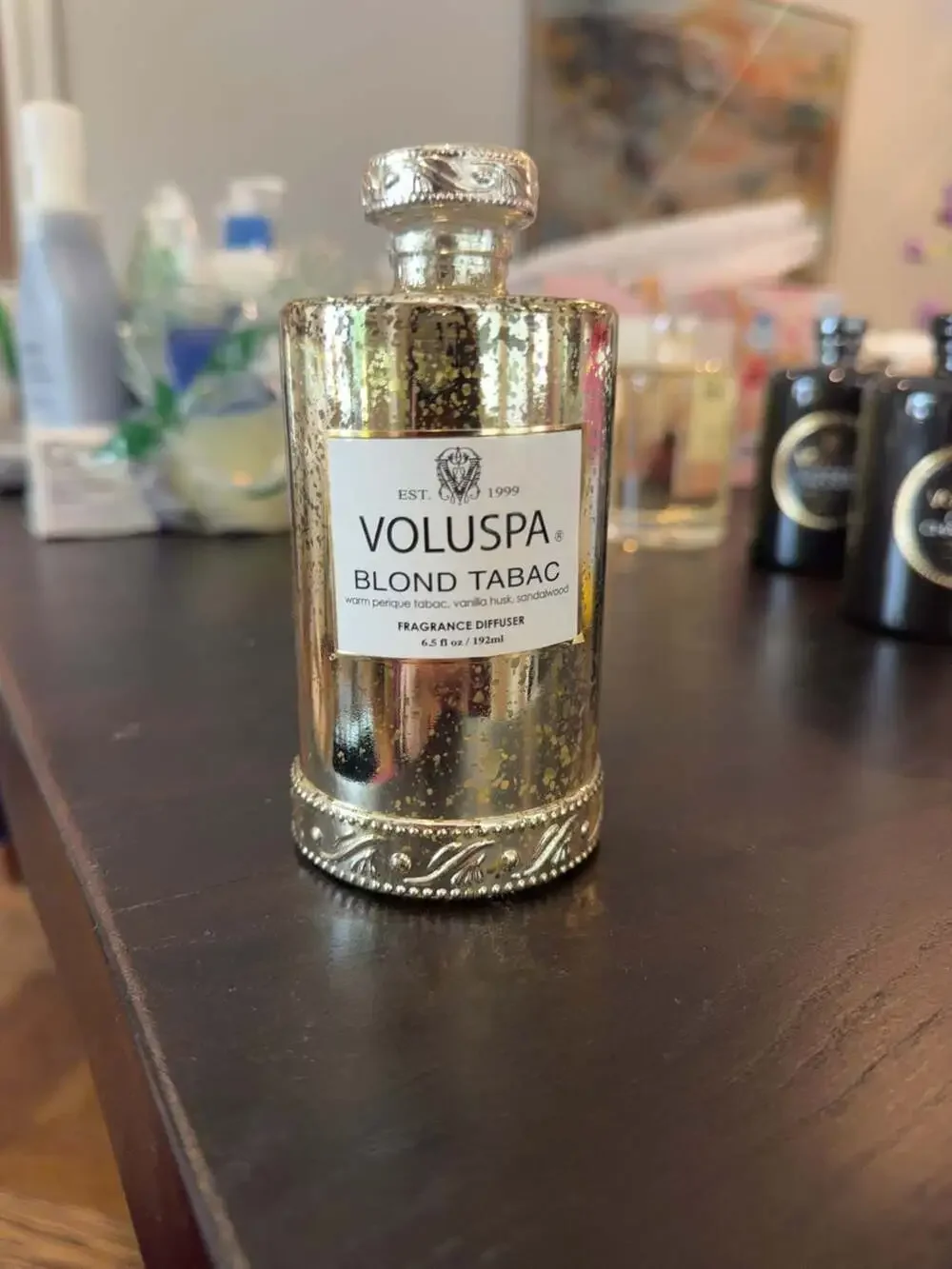 Voluspa Vermeil Collection Blond Tabac Reed Diffuser 6.5 oz NO REEDS Sealed NEW